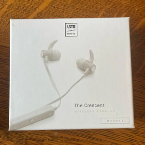LSTN Sound CoThe Crescent Wireless Ear Buds White Marble EUC Blue Tooth Box